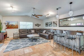 Living Room | Smart TV | Dedicated Bar Area