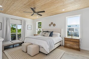 Large master suite includes a twin fold out futon