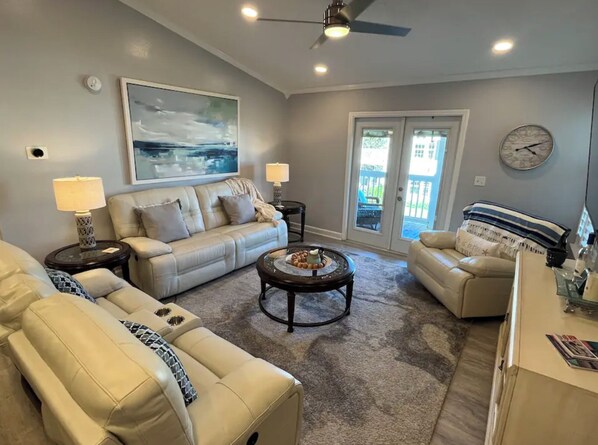 Living Room with all reclining furniture.