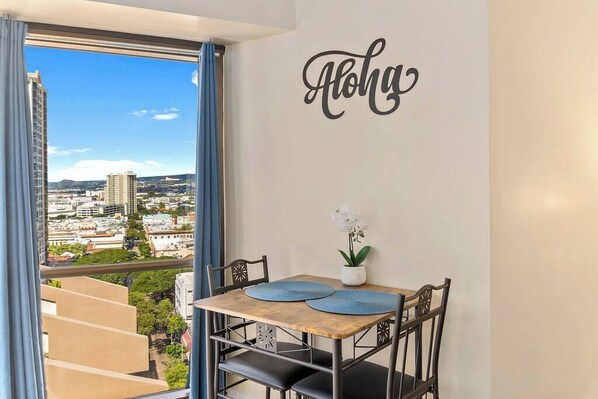 Enjoy the view of the city!