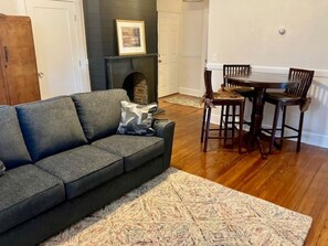 Living room and dining combo.