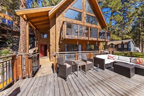 Entrance  and front deck- furniture only available in summer 
