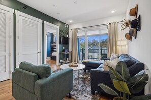 Discover the perfect blend of luxury and functionality, with easy access to a private terrace. Sleeper sofa provides additional space for you and your group.