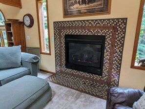 Tiled fireplace