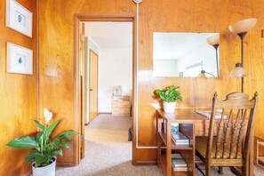 Enjoy the convenience of a dedicated workspace in our light, bright apartment.