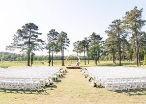 Outdoor banquet area