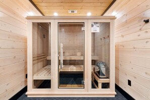 Sauna next to gym downstairs