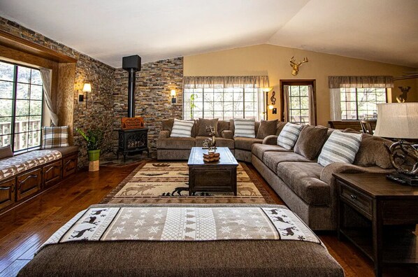 Massive Living Room, 18 ft ceilings