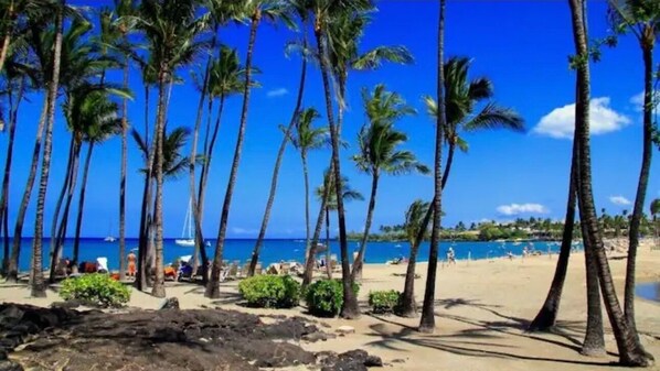 A Bays is the local white sand beach in the resort