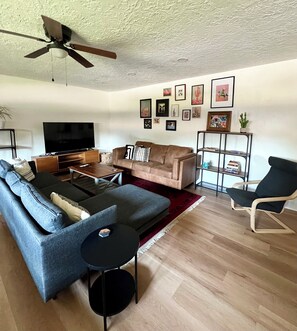 Living room. 

Great space to relax. 

Large 65” Sony with sound system.