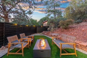 Cozy up by the firepit and unwind!