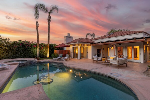 Gorgeous poolside sunsets