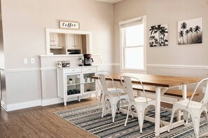 Enjoy open and bright dining.