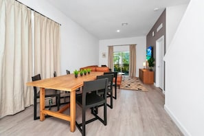 Gather around the dining area for meals and memories together.