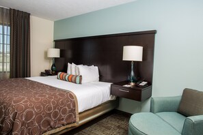 Drift to sleep in the comfortable bed.