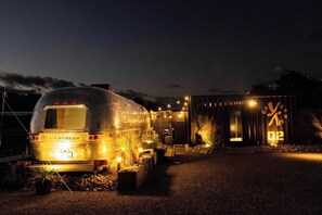 Airstream sauna building exterior