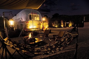 Airstream sauna building exterior