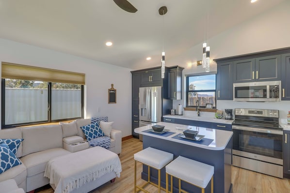 Kalispell Vacation Rental | 1BR | 1BA | 448 Sq Ft | 4 Steps to Access