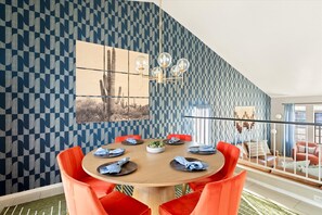 Elegant dining setup for 6, offering the perfect space for shared meals and special moments