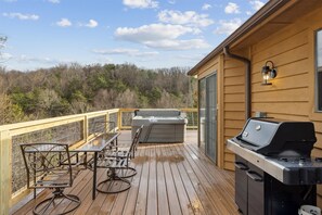 Deck with Grill and outside seating 