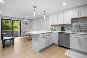 Kitchen and sitting area