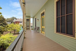 Back patio seating for enjoyment