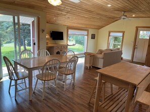Open concept living, and dining areas