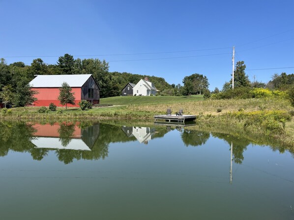 Pond for fishing and swimming