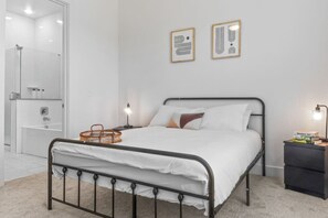 You’ll feel enveloped in warmth in this charming room with its rich wood accents and inviting bed. Wake up refreshed, surrounded by rustic coziness, and enjoy the perfect mix of comfort and natural vibes