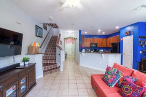 Relax in vibrant style with Disney-inspired decor throughout.