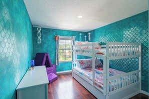 Under-the-sea adventure awaits in this Little Mermaid-themed room.