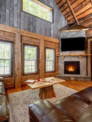 Cozy den with two couches