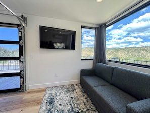 Flat Screen TV with Pullout Couch Bed