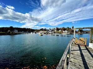 Stunning water views with private dock and float.