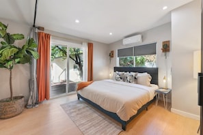 Beautifully designed bedrooms with top quality mattresses and linens for your enjoyment along with blackout curtains
