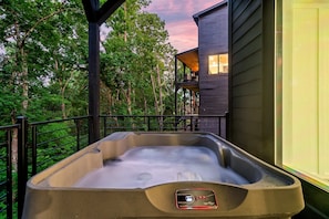 Just off of the pool room enjoy your private hot tub. Drained and cleaned after every guests stay!