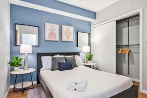 Queen Bedroom with TV