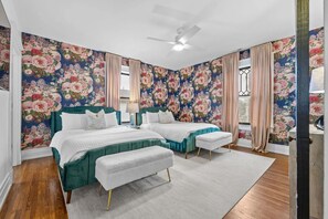 Unit 1: 3rd bedroom with 2 Queen beds with a smart TV and an ensuite bathroom. (2nd Floor)