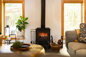 View of the fireplace