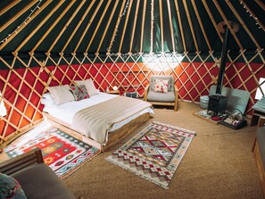 Open plan living space | Moss Yurt - Bachilton Farm, Methven, near Perth