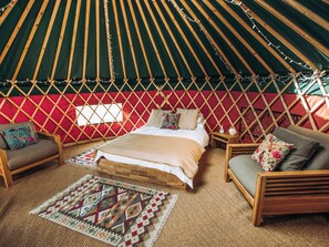 Open plan living space | Moss Yurt - Bachilton Farm, Methven, near Perth