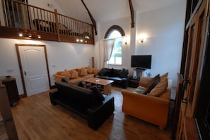 Spacious Lounge with gallery overhead
