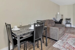 Dining area with dining ware set