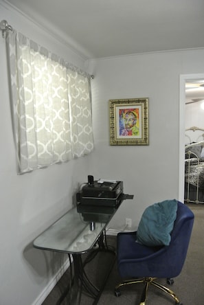 Workspace with printer