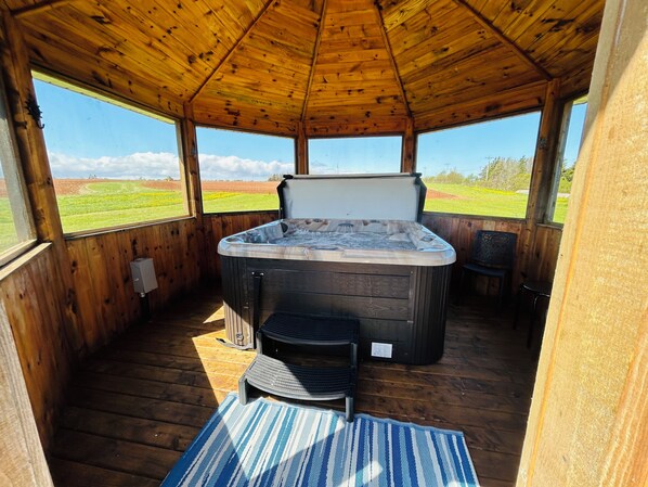 Hot Tub in Gazebo off of the Master Bedroom!