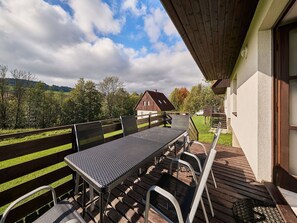 Furniture, Cottage, Hardwood, Chair, Wood Stain, Lawn, Outdoor Table, Porch, Outdoor Furniture, Farmhouse