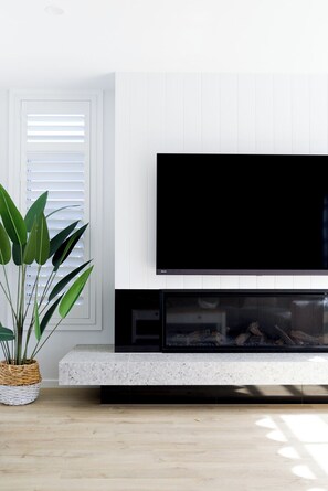 Gas fireplace in both houses