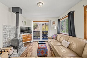 Living room with smart TV