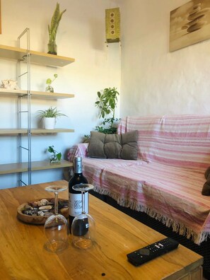 Living Room in Casa Iguana apartment at Finca Oaxaca.