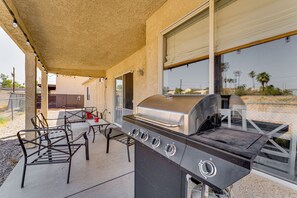 Exterior | Single-Story Home | Gas Grill